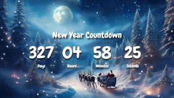 New Year Countdown Timer Santa Claus Is Coming To Town